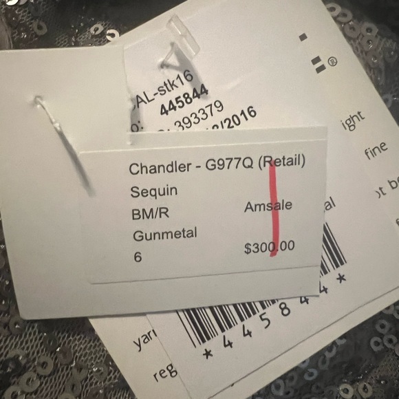 NWT Amsale Long Sequined Dress - Picture 8 of 9